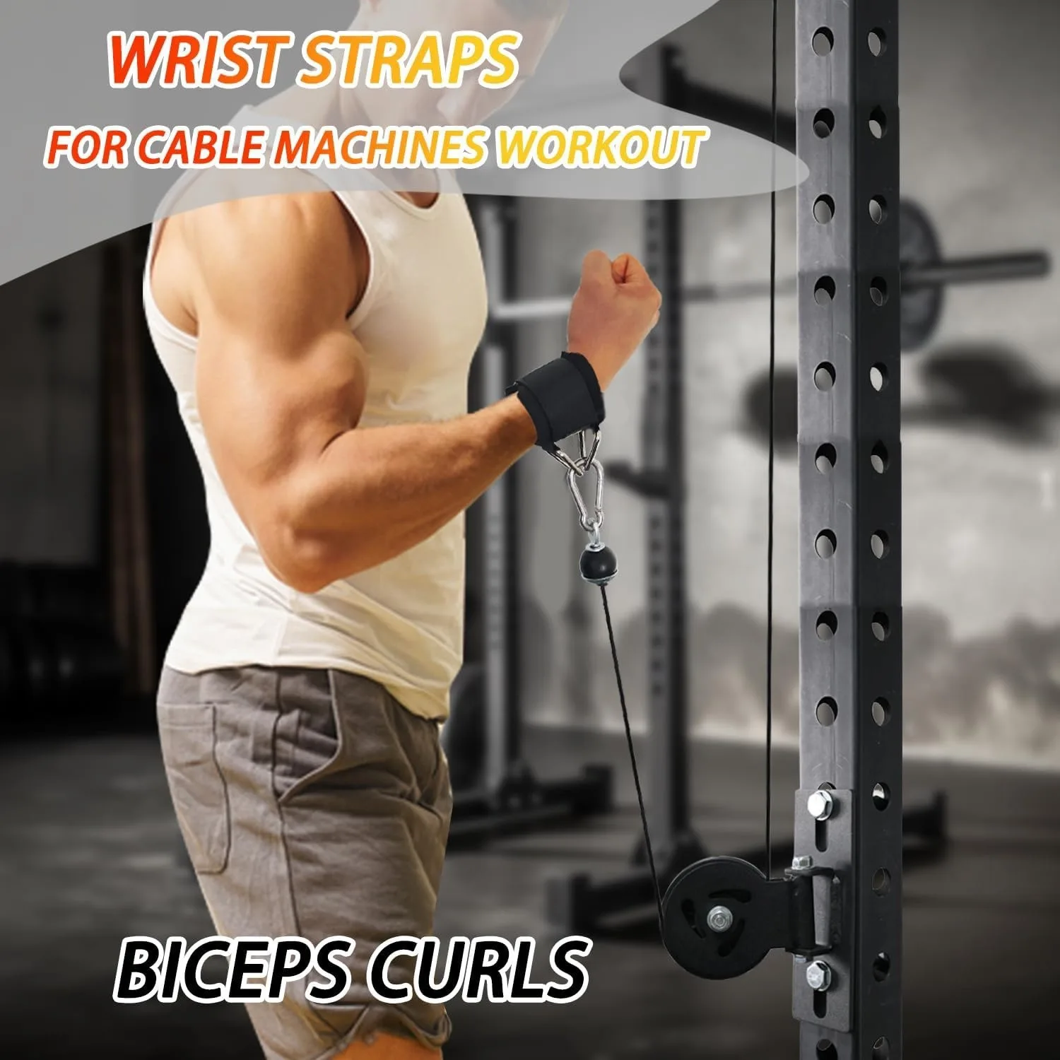 1PC Wrist Straps for Weightlifting, Straps with D Ring Deadlift Straps for Cable Machine Workout Gym Straps