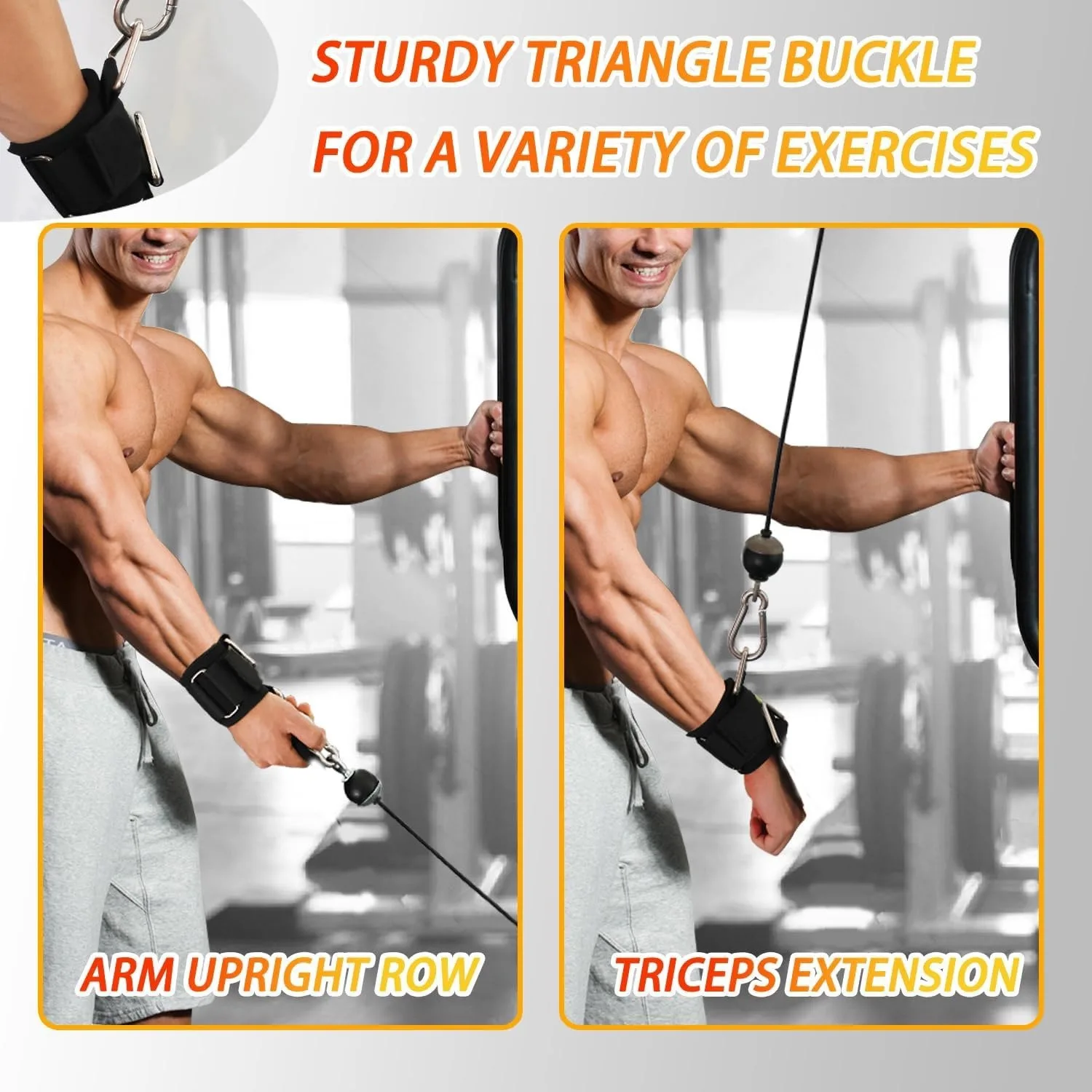 1PC Wrist Straps for Weightlifting, Straps with D Ring Deadlift Straps for Cable Machine Workout Gym Straps