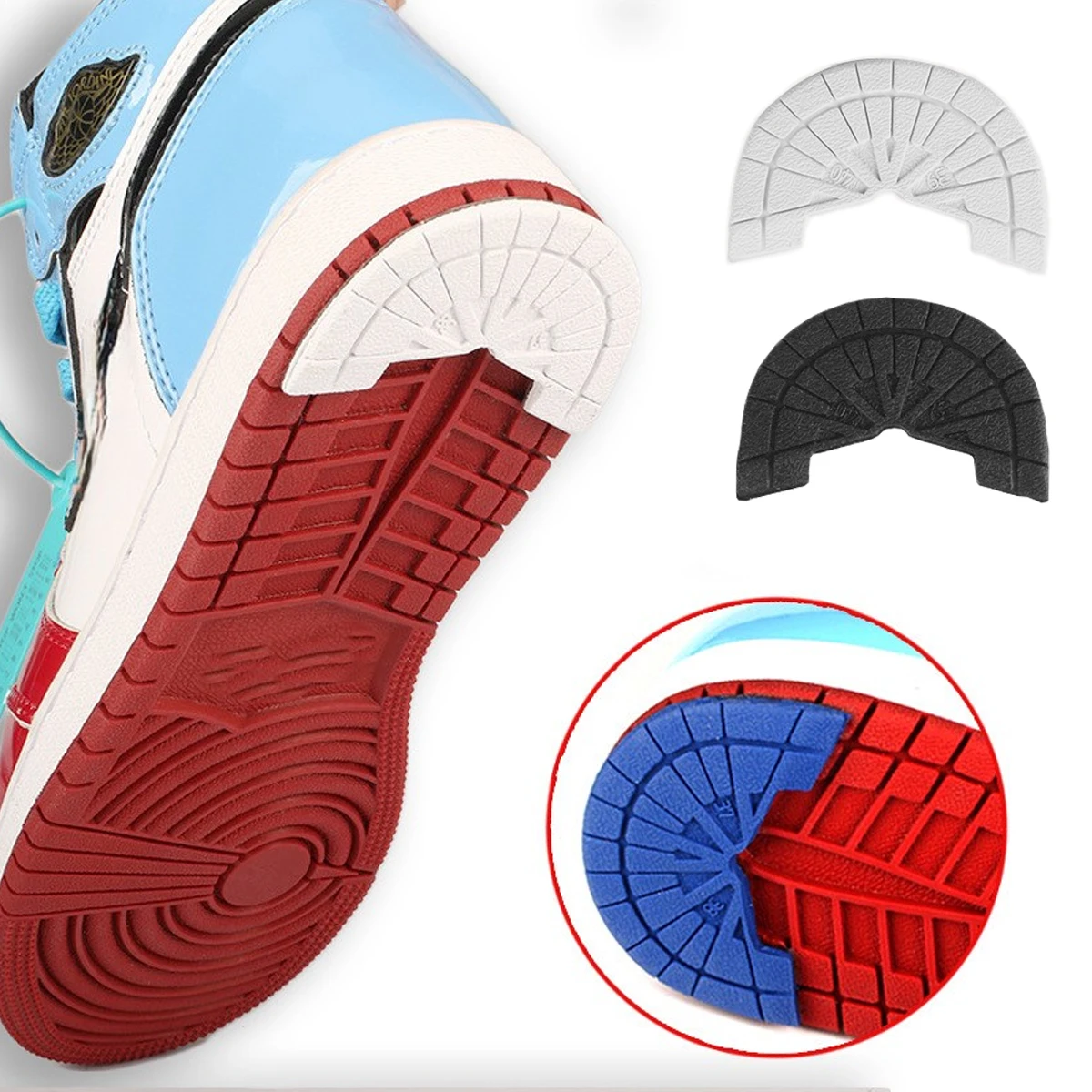 Self-Adhesive Anti-Slip Sole Protectors Heel Repair Plates Wear-Resistant Shoe Bottom Pads for Men and Women