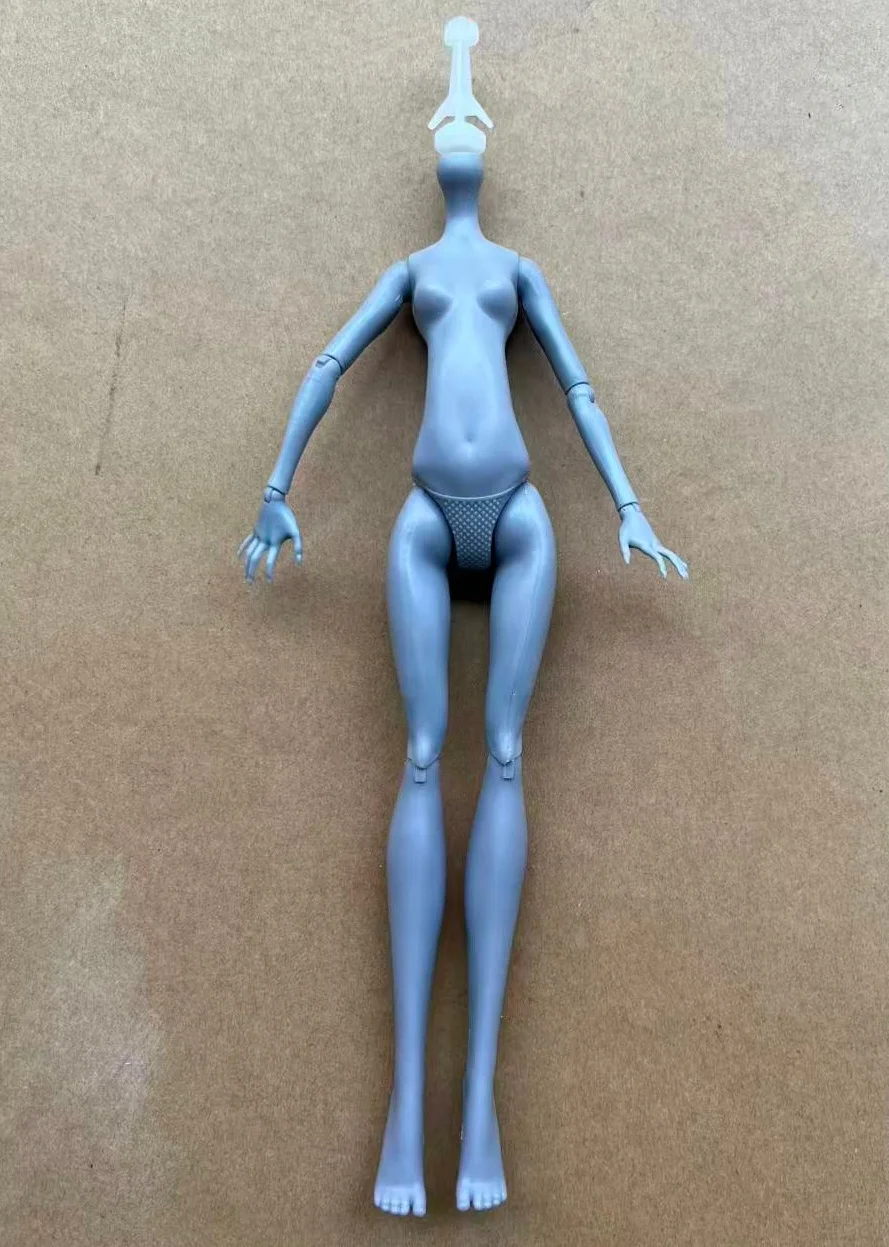 Monster Doll Bald Head Rare Face Doll Makeup Heads Original Slim Doll Body Blue Green Gray Beige Skin Doll Figures