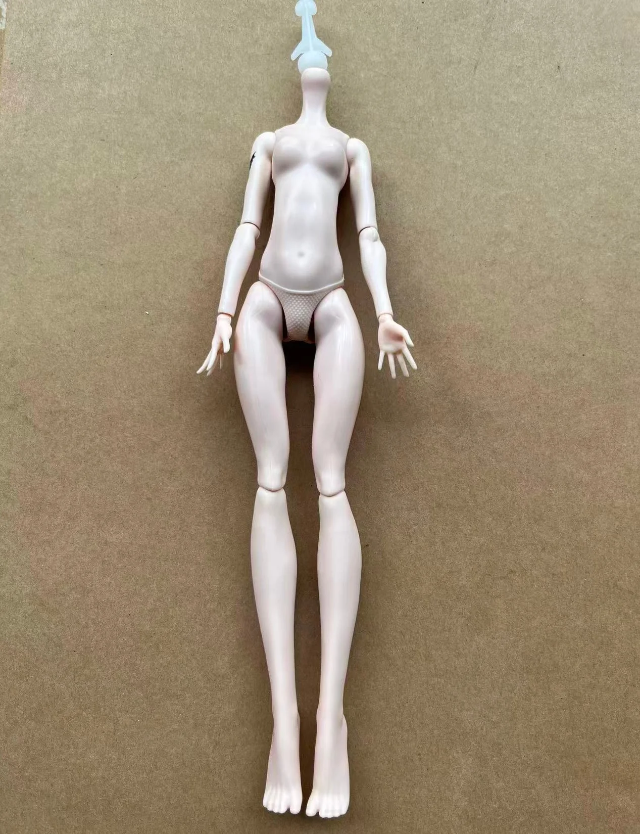 Monster Doll Bald Head Rare Face Doll Makeup Heads Original Slim Doll Body Blue Green Gray Beige Skin Doll Figures