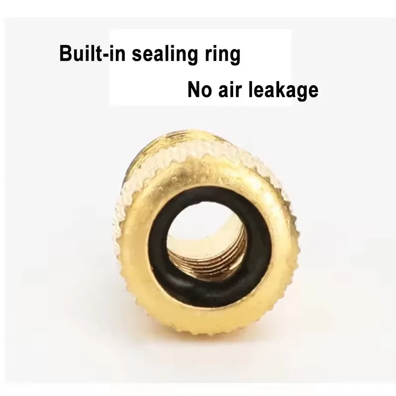 Bicycle Presta To Schrader Adapter Bike Tire Valve Adapter Copper Golden Bicycle Pump Tire Valve Connectors F/V To A/V Converter