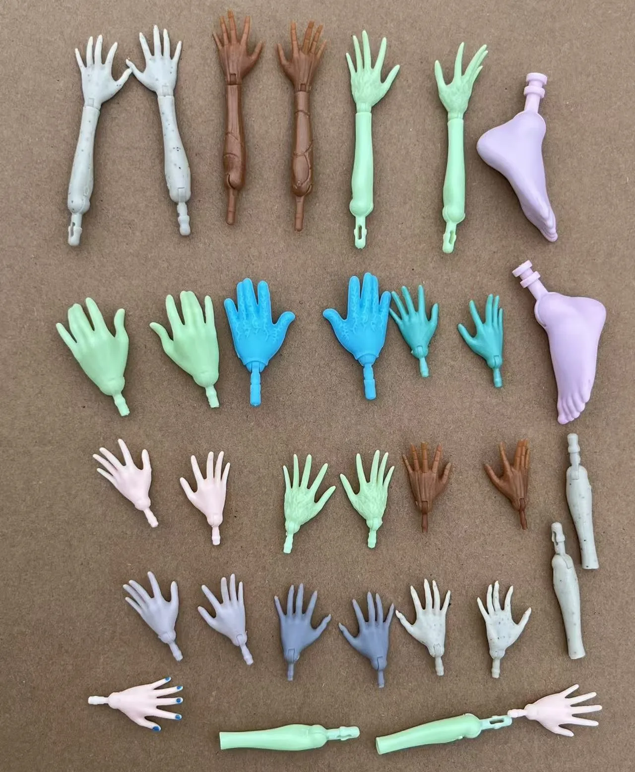 Monster Doll Replacements Hands Feet Legs Elbows DIY Doll Dressing Accessories Colorful Parts for Personality Doll Use
