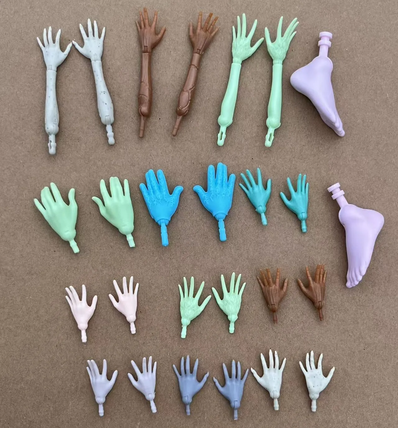 Monster Doll Replacements Hands Feet Legs Elbows DIY Doll Dressing Accessories Colorful Parts for Personality Doll Use