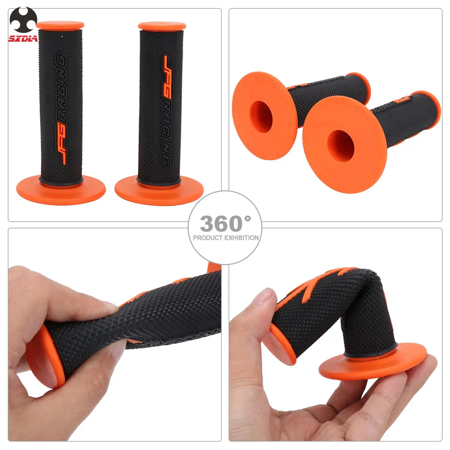 Motorcycle JFG 7/8" Handlebar Handle Hand Grips For KTM HONDA YAMAHA KAWASAKI SUZUKI Dirt Pit Bike Motocross Enduro MX
