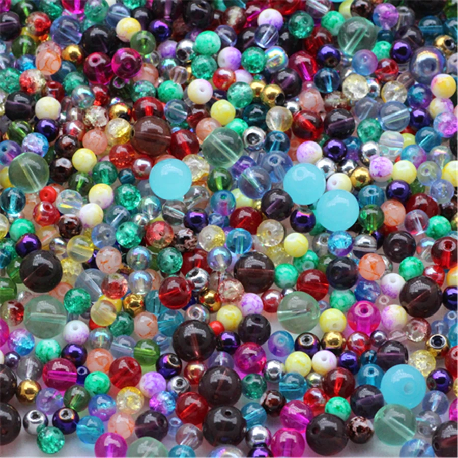 Mixed Color & Size & Shape Total About 10G Loose Austria Crystal Beads Glass Seed Beads For Kids Jewelry DIY Making Accessorie