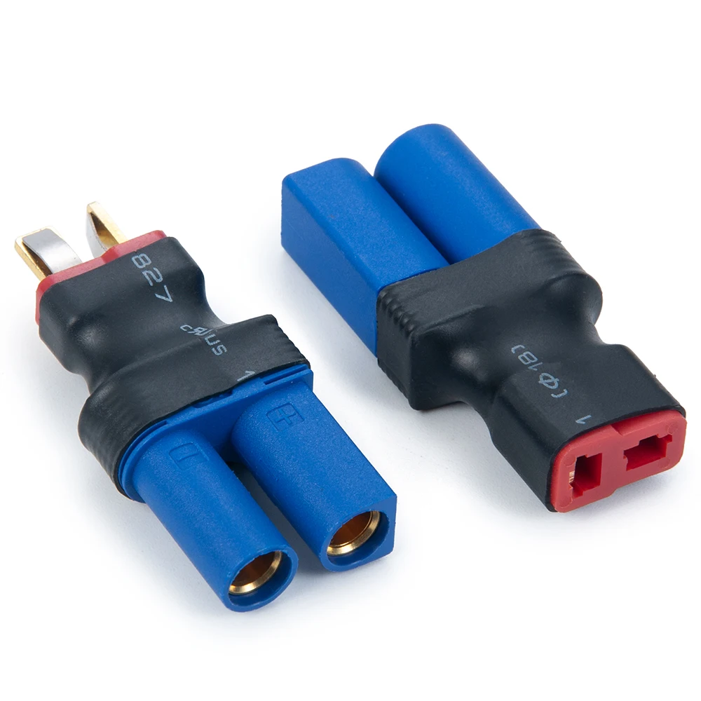 MIBIDAO EC5 to T Deans Female Male Connector RC Lipo Battery Control Parts Banana Plug Adapter