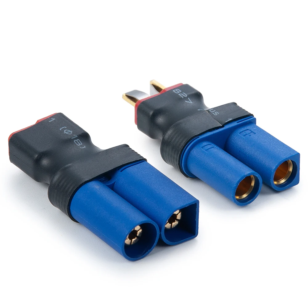 MIBIDAO EC5 to T Deans Female Male Connector RC Lipo Battery Control Parts Banana Plug Adapter