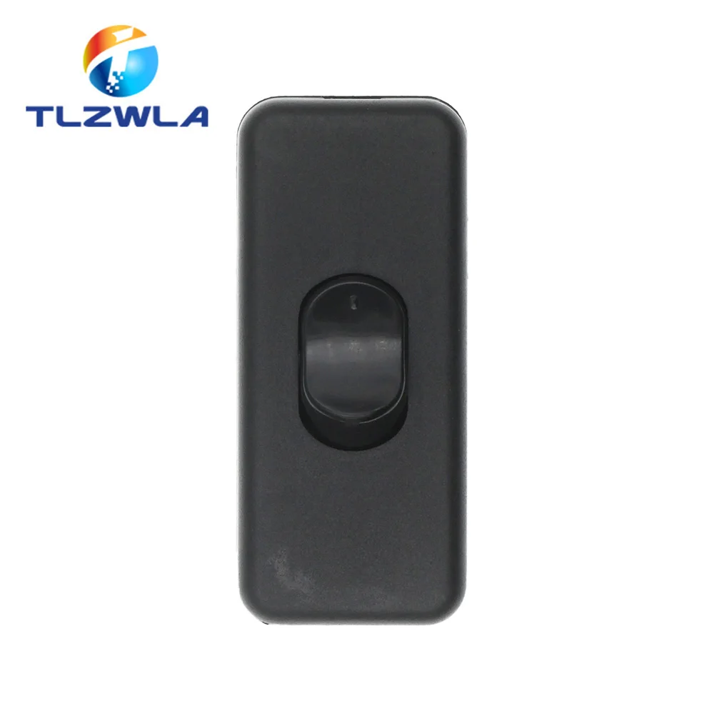 2PCS Light Switch AC 0-250V 6A Lnline ON/OFF Table Desk Lamp Cord Cable Toggle Rocker Switches Control For LED Lighting