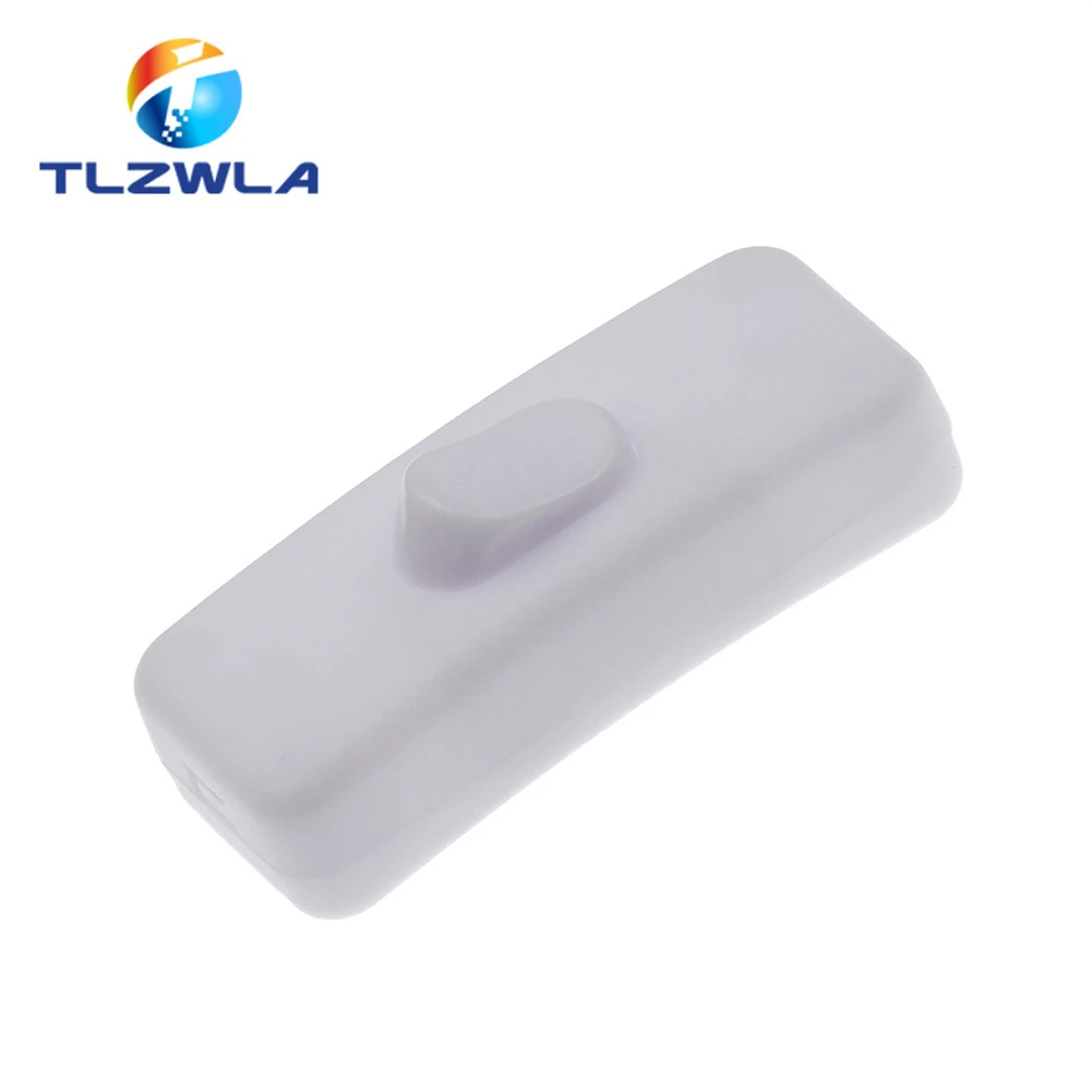 2PCS Light Switch AC 0-250V 6A Lnline ON/OFF Table Desk Lamp Cord Cable Toggle Rocker Switches Control For LED Lighting