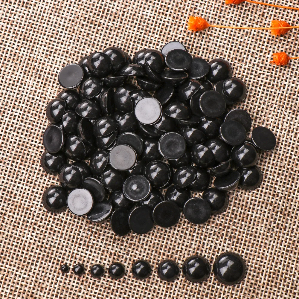 Free Shipping 100Pcs 3-12mm Black Plastic Safety Eyes For Bear doll Animal Puppet DIY Crafts Children Kids Toys Eyes Accessories
