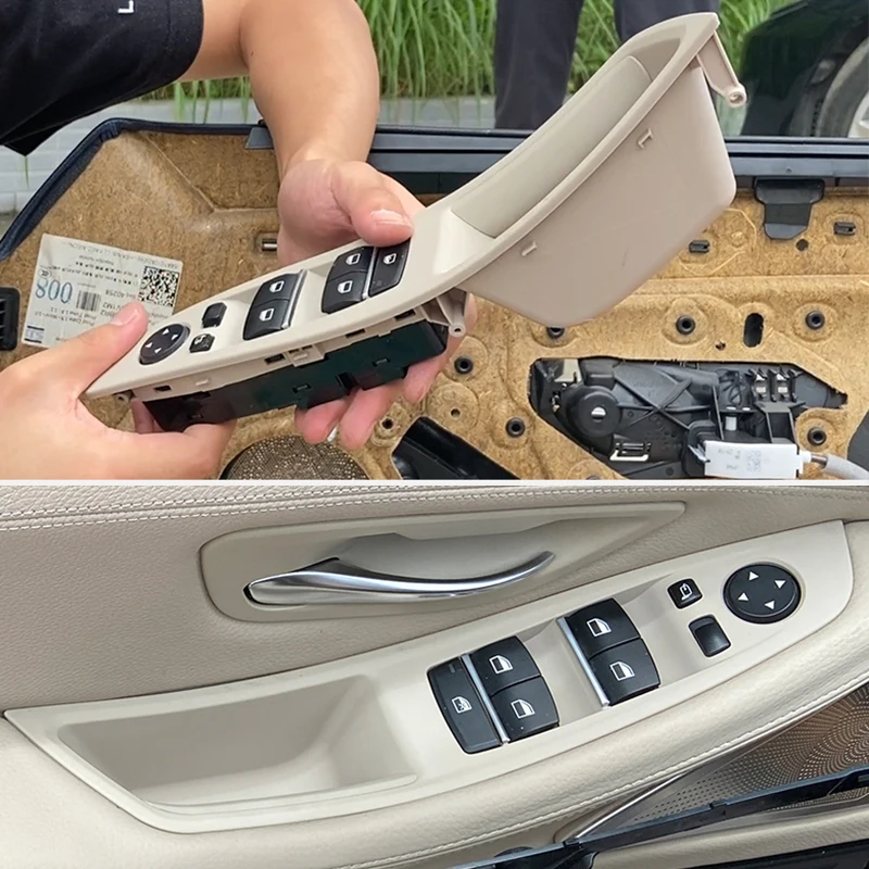 RHD LHD Car Interior Door Handle Inner Door Panel Trim Interior Pull Cover for BMW 5 Series F10 F11 520i 523i 525i 528i 535i