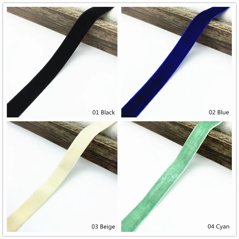 6-38mm Velvet Ribbon Wedding Party Decoration Handmade Gift Wrapping Hair Bowknot DIY Christmas #RoLi03