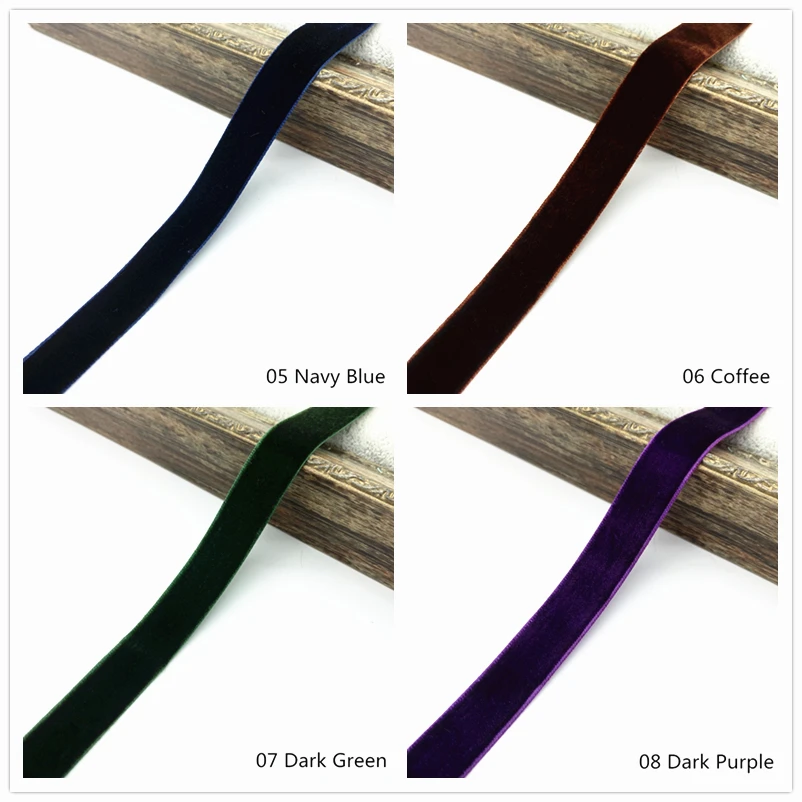 6-38mm Velvet Ribbon Wedding Party Decoration Handmade Gift Wrapping Hair Bowknot DIY Christmas #RoLi03