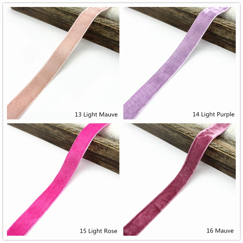 6-38mm Velvet Ribbon Wedding Party Decoration Handmade Gift Wrapping Hair Bowknot DIY Christmas #RoLi03