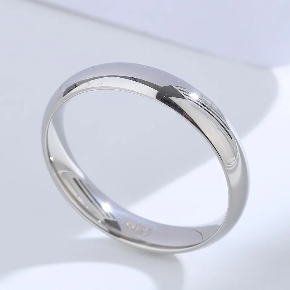 Buyee 925 Sterling Silver Couples Ring Old Styles Simple Ring Finger for Women Men Fashion Classic Wedding Fine Jewelry Circle