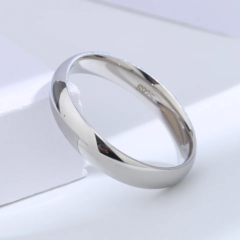 Buyee 925 Sterling Silver Couples Ring Old Styles Simple Ring Finger for Women Men Fashion Classic Wedding Fine Jewelry Circle