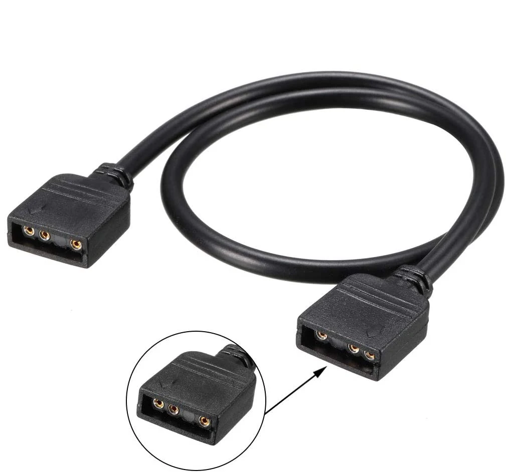 0.3M 0.5M 1M 3M 5M 3Pin 4Pin LED RGB RGBW Male to Male / Female to Female Extension Connector Cable with Needles