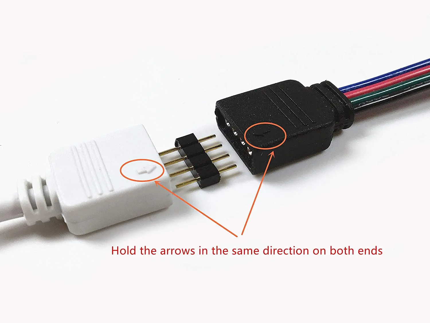 0.3M 0.5M 1M 3M 5M 3Pin 4Pin LED RGB RGBW Male to Male / Female to Female Extension Connector Cable with Needles