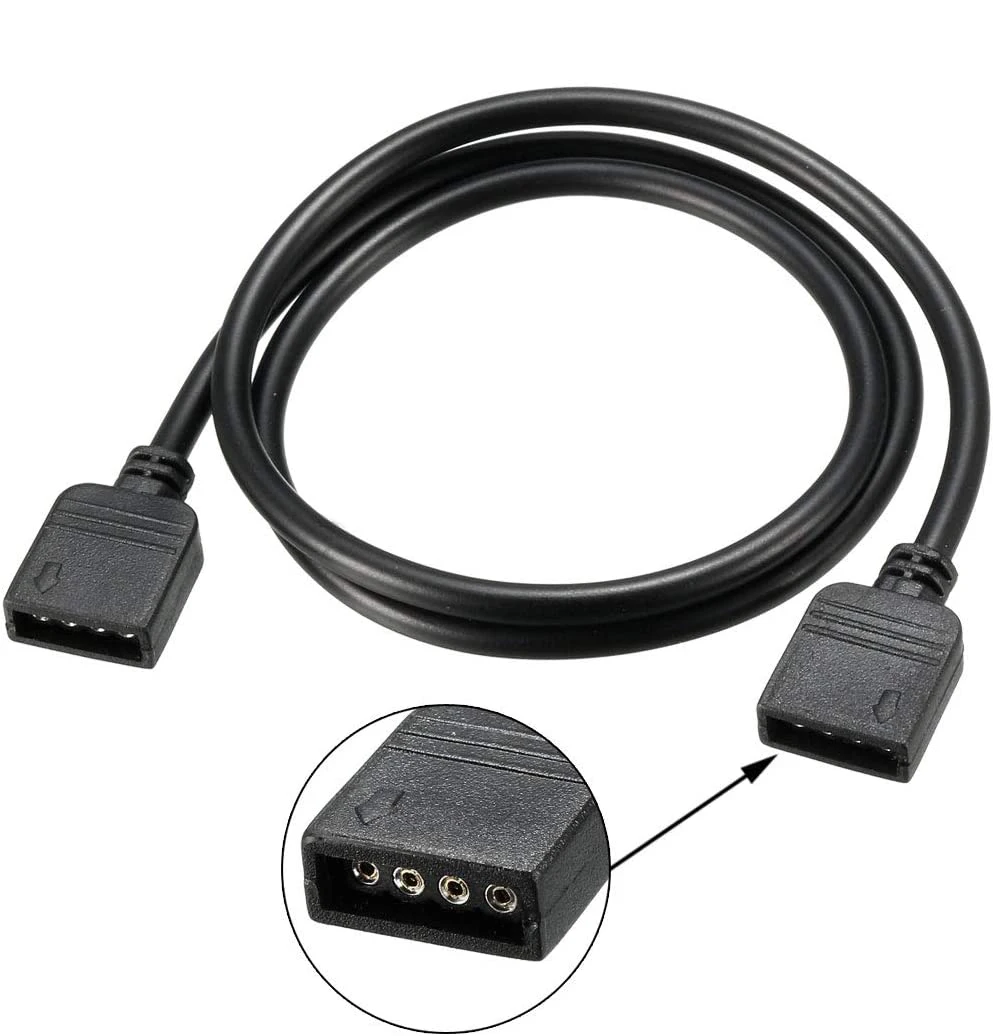 0.3M 0.5M 1M 3M 5M 3Pin 4Pin LED RGB RGBW Male to Male / Female to Female Extension Connector Cable with Needles