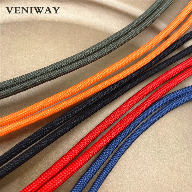New Outdoor Rock Climbing Paracord Keychain Lanyard Snake Knot Split Ring ID Holder Mulyiple Use Long Lanyard For EDC Knife Key