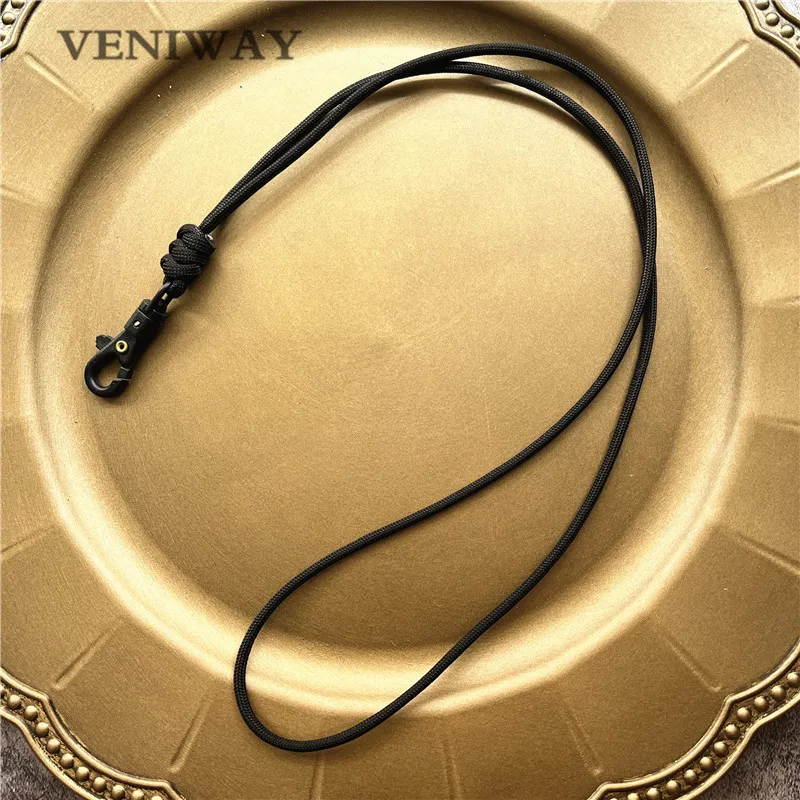 New Outdoor Rock Climbing Paracord Keychain Lanyard Snake Knot Split Ring ID Holder Mulyiple Use Long Lanyard For EDC Knife Key