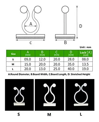 Plant Climbing Self-Adhesive Wall Vines Tools Fixture Plant Wall Fixture Clips Fixed Buckle Hook for Home Garden Wall Sticky