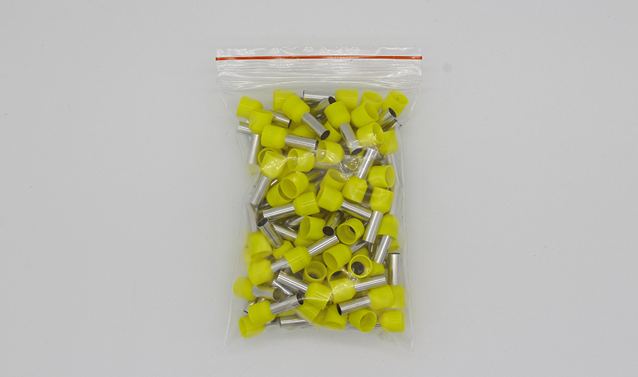 E10-12 Tube Insulating Insulated Terminals 10MM2 Cable Wire Connector 100PCS/Pack Insulating Crimp Terminal Connector E-