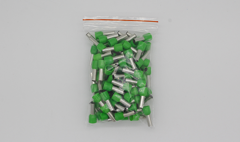 E10-12 Tube Insulating Insulated Terminals 10MM2 Cable Wire Connector 100PCS/Pack Insulating Crimp Terminal Connector E-