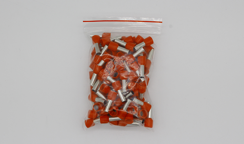 E10-12 Tube Insulating Insulated Terminals 10MM2 Cable Wire Connector 100PCS/Pack Insulating Crimp Terminal Connector E-