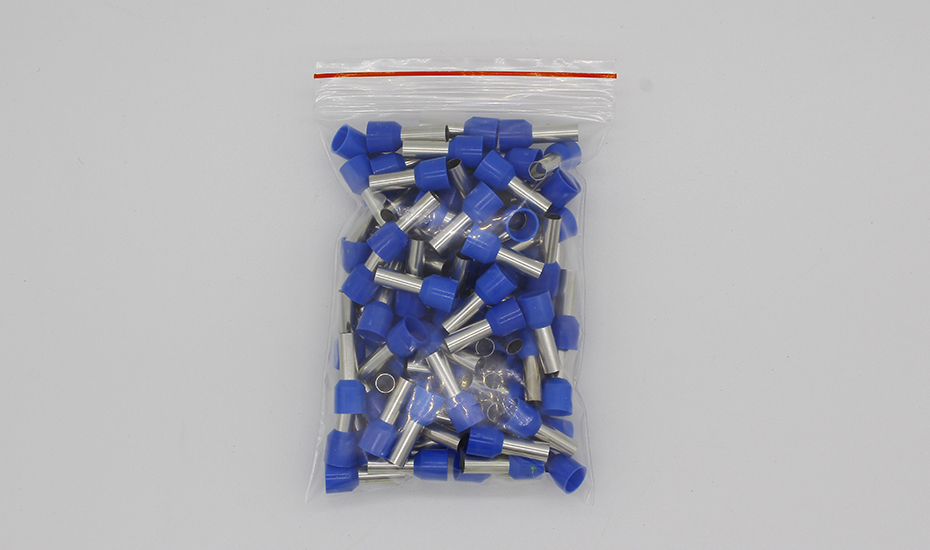 E10-12 Tube Insulating Insulated Terminals 10MM2 Cable Wire Connector 100PCS/Pack Insulating Crimp Terminal Connector E-