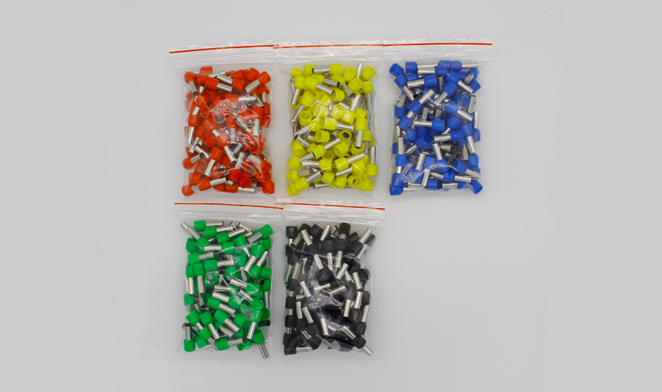 E10-12 Tube Insulating Insulated Terminals 10MM2 Cable Wire Connector 100PCS/Pack Insulating Crimp Terminal Connector E-