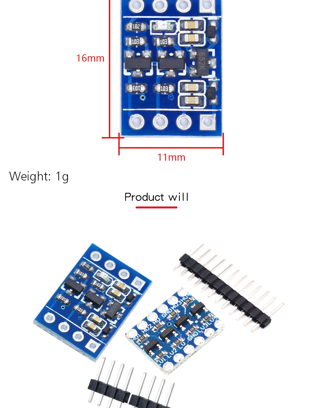 2 / 4 Channel IIC I2C Logic Level Converter Bi-Directional Module 5V to 3.3V For Arduino