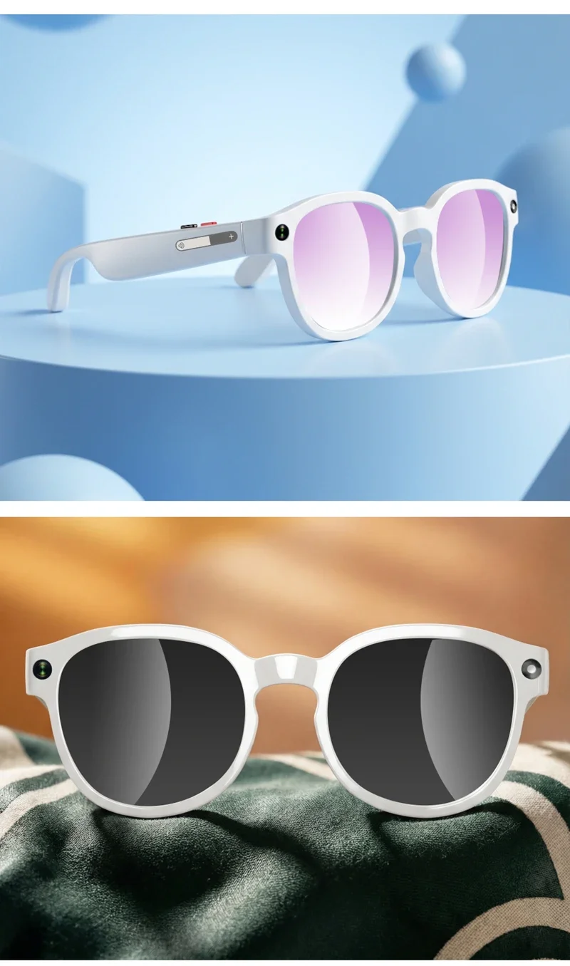 New AI Smart Glasses 8MP HD Camera 4K Shooting Real-Time Translation Conversation Recording Music Play Smart Eyewear