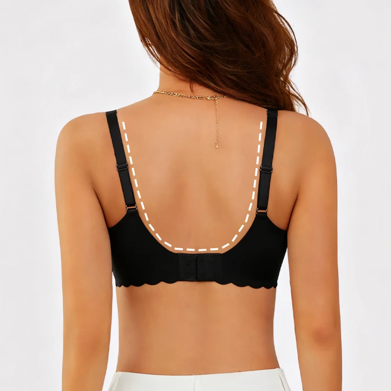 Women's Seamless Bra, Comfortable & Breathable, Removable Pads, Wireless, Adjustable Straps, Suitable For Sleep, Leisure, Yoga
