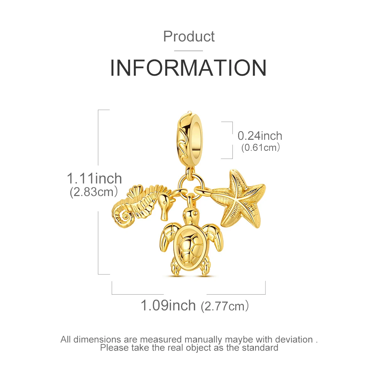 925 Sterling Silver Charms Summer Tortoise Whale Shark Seahorse Dolphin Starfish Pendant Bead Fit Bracelet Diy For Woman Jewelry