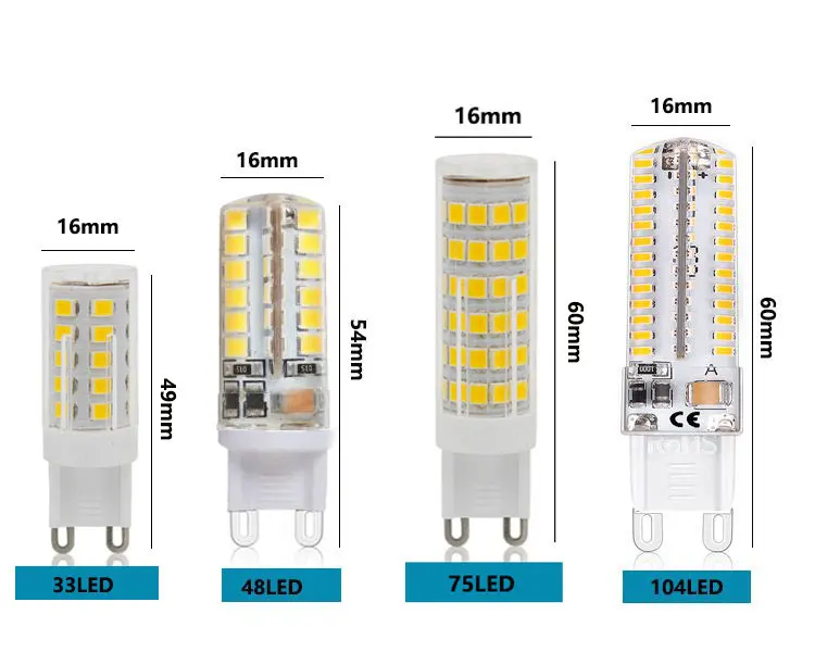 G9 LED Lamp 9W 12W 15W 20W 25W AC110V 220V SMD 2835 Cold/Warm/Natural Light Halogen Replacement LED Bulb