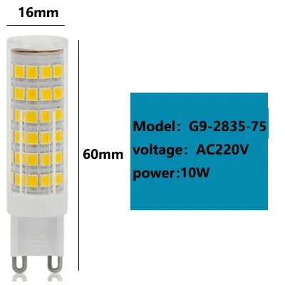 G9 LED Lamp 9W 12W 15W 20W 25W AC110V 220V SMD 2835 Cold/Warm/Natural Light Halogen Replacement LED Bulb