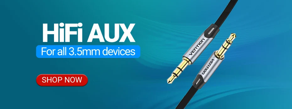 Vention Jack 3.5 Aux Extension Cable for Car Laptop Mini PC TV Xiaomi Huawei Stereo 3.5 mm Jack Headphone Speaker Cable Auxiliar