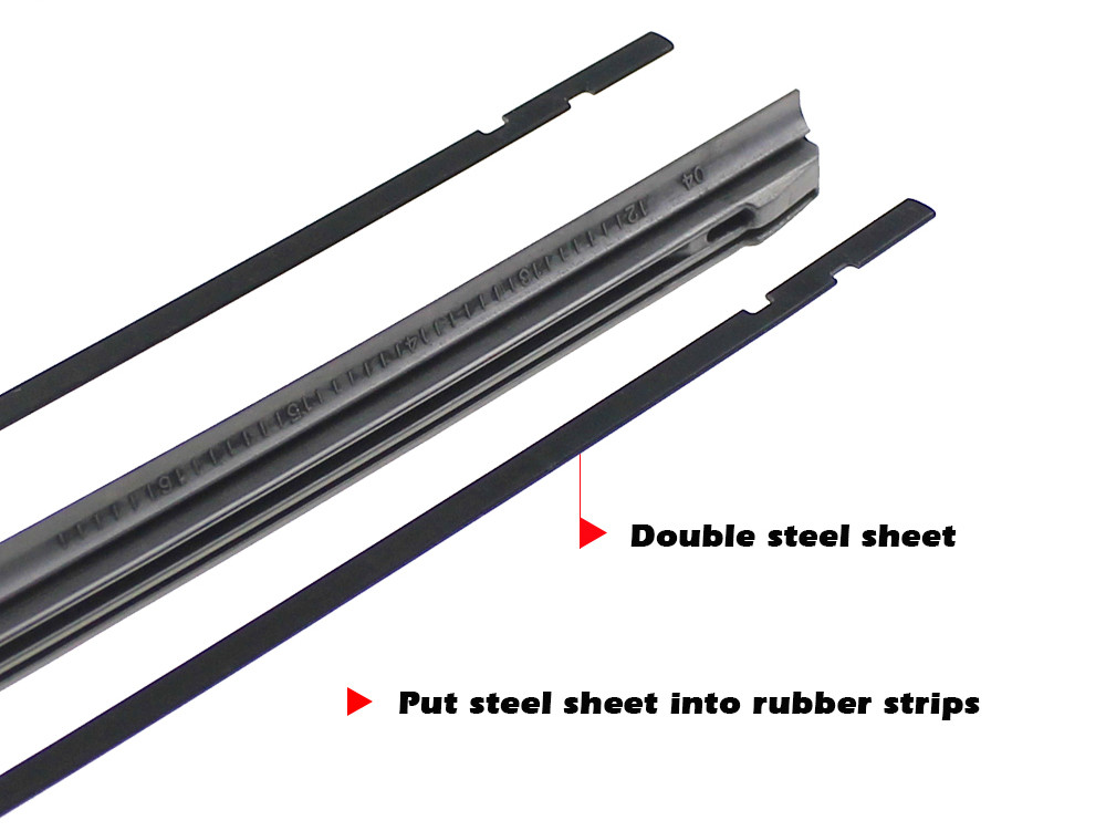 Car Wiper Blade Elastic band Windscreen Vehicle Insert Rubber Strip Refill 8mm 14"16"17"18"19"20"21"22"24"26"28" Accessorie 1pcs