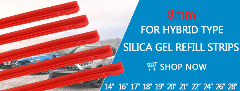 Car Wiper Blade Elastic band Windscreen Vehicle Insert Rubber Strip Refill 8mm 14"16"17"18"19"20"21"22"24"26"28" Accessorie 1pcs