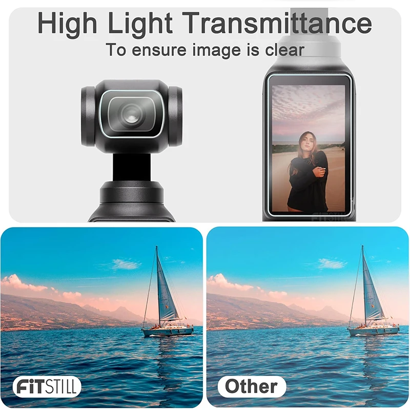 Tempered Glass Screen Protector for DJI Osmo Pocket 4 Scratch-resistant 9H Protective Film for DJI Osmo Pocket 3 Accessories