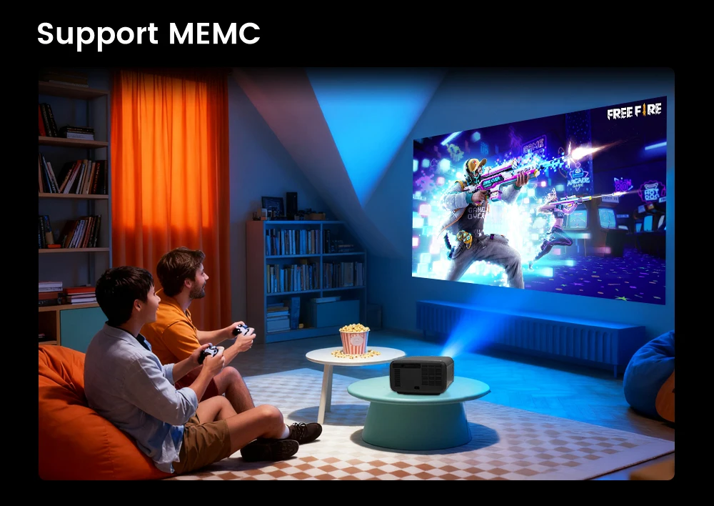 Touyinger Q13W 3800ANSI 4K Projector Android 15 3G+128G Sealed Optics 2.1CH Smart Home Theater WiFi Bluetooth Beamer