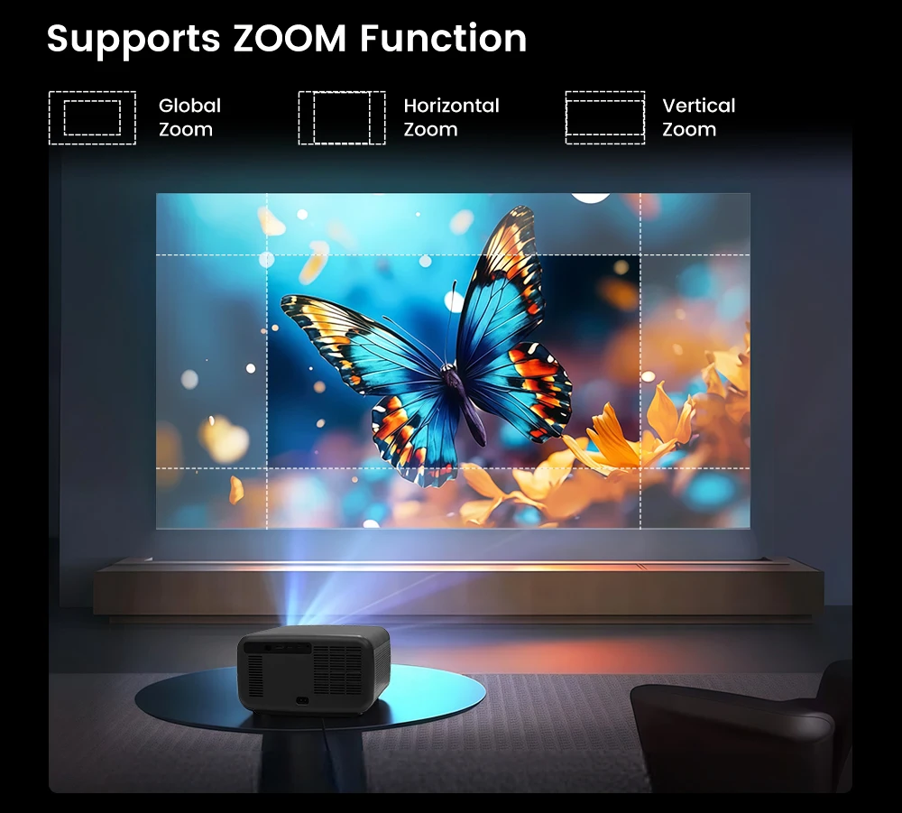 Touyinger Q13W 3800ANSI 4K Projector Android 15 3G+128G Sealed Optics 2.1CH Smart Home Theater WiFi Bluetooth Beamer