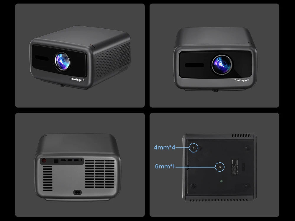 Touyinger Q13W 3800ANSI 4K Projector Android 15 3G+128G Sealed Optics 2.1CH Smart Home Theater WiFi Bluetooth Beamer