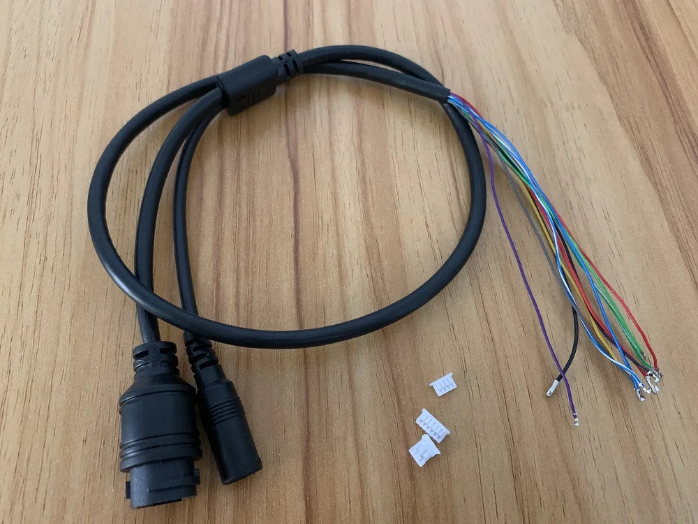 LAN cable for CCTV IP camera board module extra wires for POE Mid-Span type 4/5(+) 7/8(-) power supply