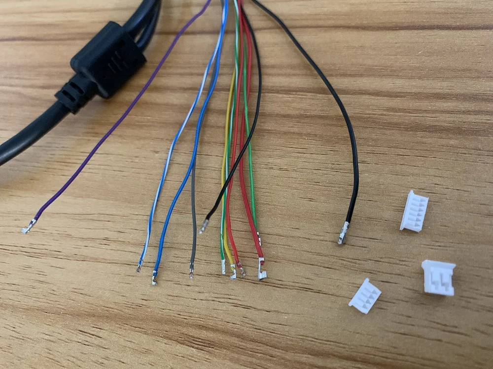 LAN cable for CCTV IP camera board module extra wires for POE Mid-Span type 4/5(+) 7/8(-) power supply