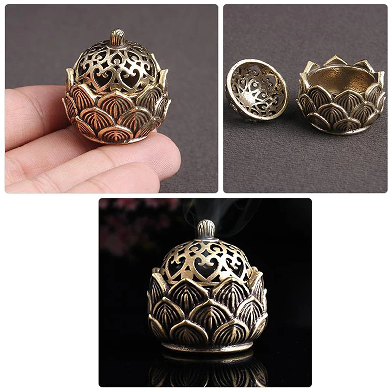 Table Decorative Incense Burner Copper Incenser Holder Censer Desktop Ornament For Shop Office Home