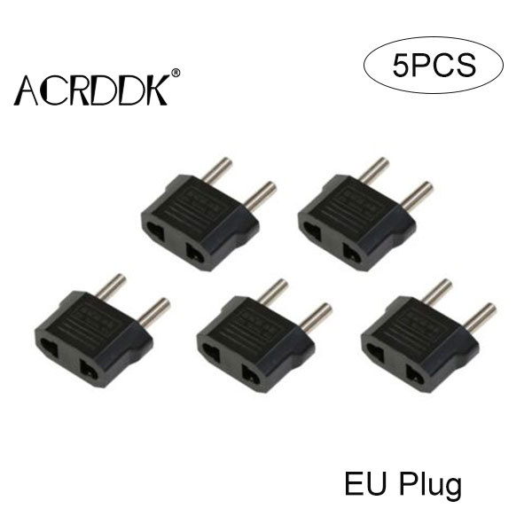 5Pcs 110V to 220V Conversion Adapter EU/US Plugs Travel Adapter Converter for Home Outdoor Traveling Use DF