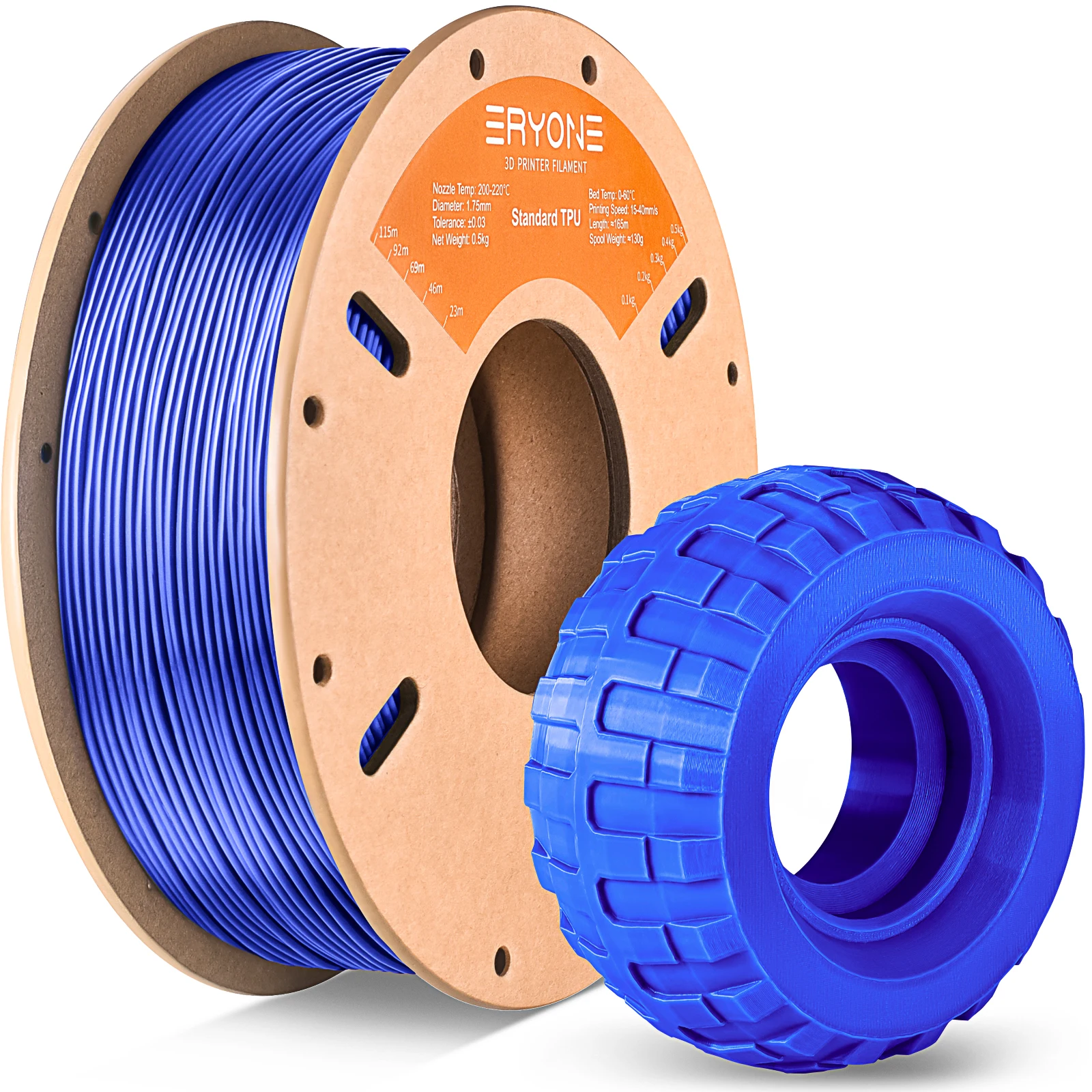 Eryone 0.5/1/3KG TPU Premium Filament 3D Print,Multicolor Available,500g tpu filament,Big Sale,500G/Spool